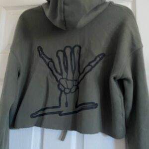 Green cropped sweatshirt